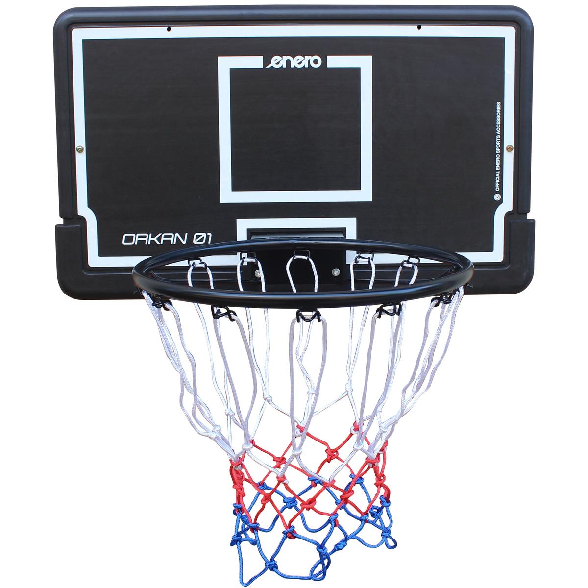 Basketbalový koš ENERO 74x45 cm, obruč 40 cm, černý