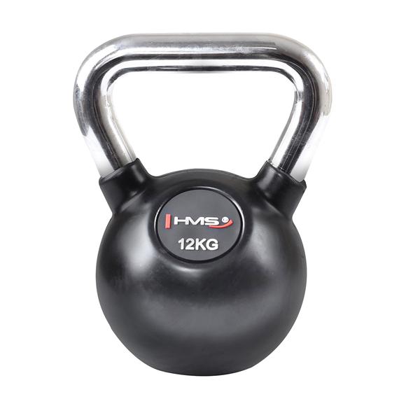 Vinylový kettlebell s chromovaným úchopem HMS KGC 12 kg