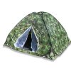 Turistický stan samorozkládací max. pro 3 osoby 2x2m, maskáčový