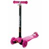 kolobezka detska trikolova balancni svitici kola maxi scooter 60kg ruzova