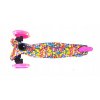 Koloběžka tříkolová MAXI SCOOTER se svítícími kolečky, BONBON, růžový