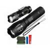 2x LED baterka CREE XM-L T6 a Q5 2x ZOOM