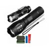 2x LED baterka CREE XM-L T6 a Q5 2x ZOOM