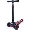 Dětská tříkolová koloběžka Story 2v1 Deluxe se svítícími kolečky mini scooter, černo-červená