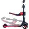 Dětská tříkolová koloběžka Story 2v1 Deluxe se svítícími kolečky mini scooter, černo-červená