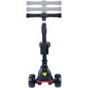 Dětská tříkolová koloběžka Story 2v1 Deluxe se svítícími kolečky mini scooter, černo-červená