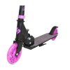 Dětská koloběžka Story Play s ruční brzdou, led kolečka, fialová