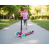 Dětská tříkolová koloběžka MTR Funny s LED koly, Růžová