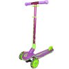 Dětská tříkolová koloběžka Story Party se svítícími LED koly, Fialovo-Zelená