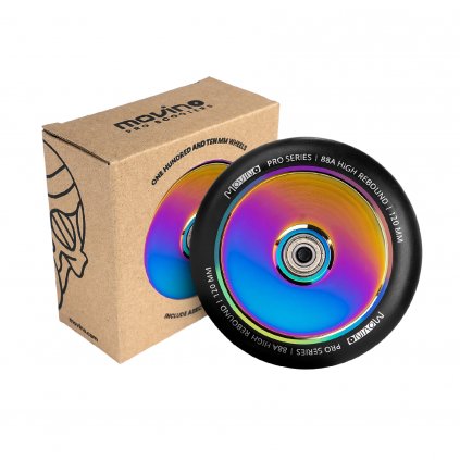 Náhradní kolečka na freestyle koloběžku 120mm, hliník, Kraken 2 ks (Vyber barvu : Rainbow)