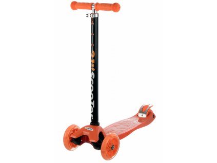 kolobezka detska trikolova balancni svitici kola maxi scooter 60kg oranzova