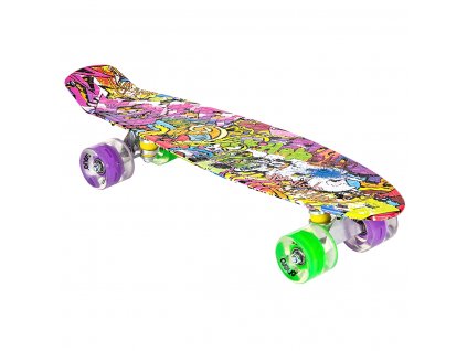 32323 pennyboard enero 56cm s led kolecky vintage