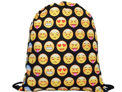 Vak na zada na prezuvky batuzek smile emoji cerny 1