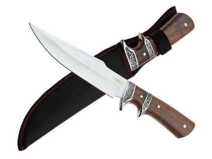 35239 8 lovecky nuz 31 cm s drevenou rukojeti a pouzdrem