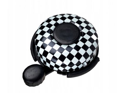 Zvonek na kolo/koloběžku - šachovnice (Vyber barvu : Černá)