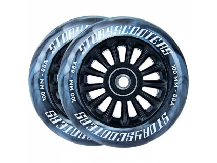 44910 2 kolecka na kolobezku story star stunt 2ks 100 mm cerno bile