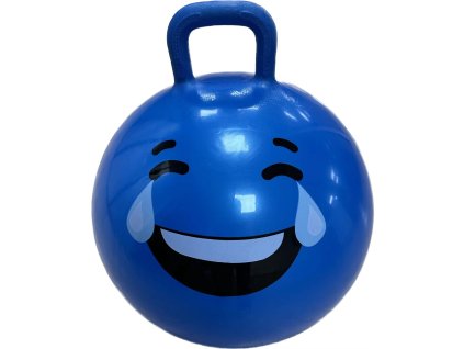 44844 detsky mic na skakani s gumovym madlem modry 45 cm