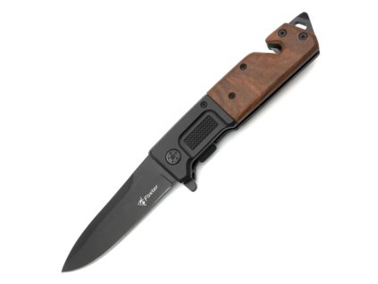 44802 2 foxter skladaci turisticky nuz s drevenou rukojeti 23 cm