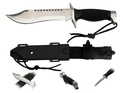 57307 6 bsh vojensky takticky nuz rambo s pouzdrem 30 cm