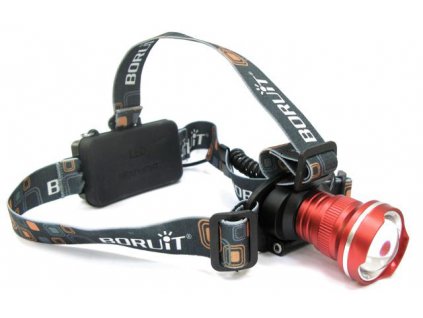 LED čelovka, typ světla XM-L3 U3 + auto nabíječka (Barva Červená)