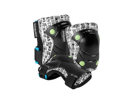 Sada 3 dětských chráničů Cariboo® Jump, modro-zelené (Velikost M)