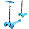 Kolobezka trikolova trojkolka trikolka mini scooter svitici kolecka modra 2