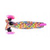 32482 2 kolobezka trikolova maxi scooter se sviticimi kolecky bonbon ruzovy