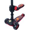 45356 1 detska trikolova kolobezka story 2v1 deluxe se sviticimi kolecky mini scooter cerno cervena