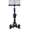 45356 9 detska trikolova kolobezka story 2v1 deluxe se sviticimi kolecky mini scooter cerno cervena
