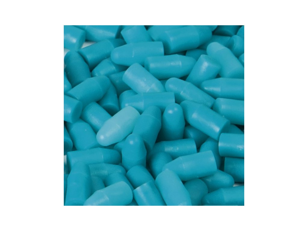 Záslepky, plastové ucpávky do děr po šroubech vázání 4,5 mm, 500 ks, modrá tirkisová