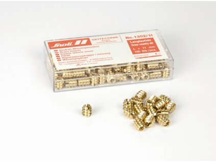 Hmoždinka mosazná šroubovací, 11mm, 100 ks, odolnost vytažení 210 kp