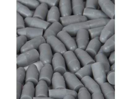 Záslepky šedě hliníkové, plastové ucpávky do děr po šroubech vázání 4,5 mm, 1000 ks