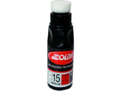 SOLDA F15 liquid 90 ml Červený: teplota sněhu -3°/-10°C nebo teplota vzduchu 0°/-13°C (středně fluorový vosk - tekutý)