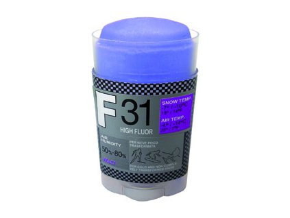 SOLDA F31 HIGH FLUOR stick gr 35 Červený: teplota sněhu -3°/-10°C nebo teplota vzduchu 0°/-13°C (vysoko fluorový vosk - tyčinka)