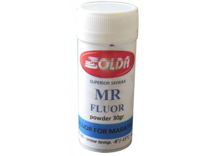 SOLDA MR special fluor for Marathon races 30gr (Výjimečný vysoce fluorovaný prášek určený pro Maratony na studeném,transformovaném a částečně transformovaném sněhu, v podmínkách střední až vysoké vlhkosti vzduchu.)