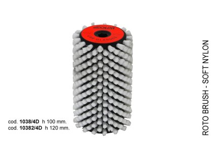 SOLDA Soft nylon roto brush  mm 100 (Nylonový rotační kartáč 100mm - měkký nylon)