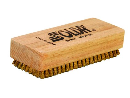 SOLDA Brass wire flat brush 11x6 cm (Mosazný kartáč - ruční, plochý)
