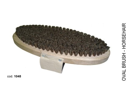 SOLDA Flat oval horsehair brush (Kartáč koňská žíně - ruční, plochý, oválný)