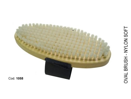 SOLDA Flat oval soft nylon brush (Kartáč nylon měkký - ruční, plochý, oválný)
