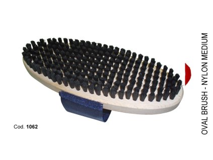 SOLDA Flat oval medium nylon brush (Kartáč nylon střední - ruční, plochý, oválný)