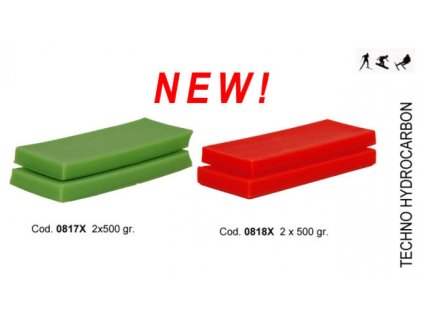 SOLDA TECHNO RED  ( n.2 X gr 500 ) (100% hydrocarbon pro univezzální použití při studenějších podmínkách. Červený: Teplota sněhu. -3°/-10°C - Teplota vzduchu +1°/-14°C)