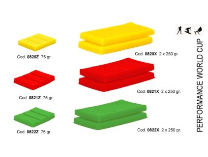 SOLDA PERFORMANCE green (2 X gr 250 ) (Nízkofluorový vosk 2 x 250g, Zelený, Teplota sněhu -10°/20°C nebo teplota vzduchu -13°/-24°C)