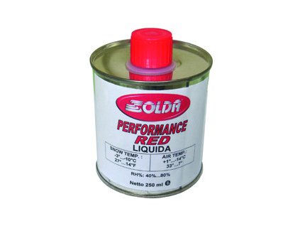 SOLDA PERFORMANCE  liquid 250 ml (Nízkofluorový vosk tekutý 250ml, Červený, Teplota sněhu -1°/-8°C nebo teplota vzduchu -4°/-12°C)