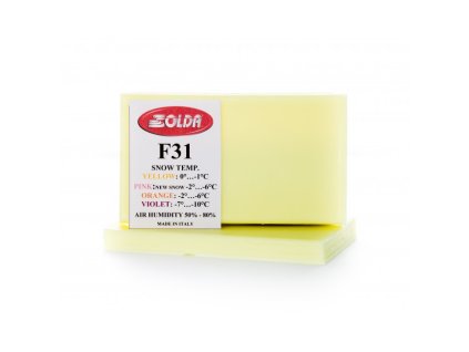 SOLDA F31 HIGH FLUOR       (2 X gr 250 ) Žlutý: teplota sněhu 0°/-1°C nebo teplota vzduchu +5°/-4°C