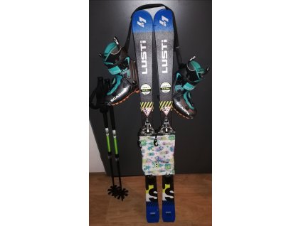Dětské skialpinistické lyže 130 cm + vázání tour light + stoupací pásy
