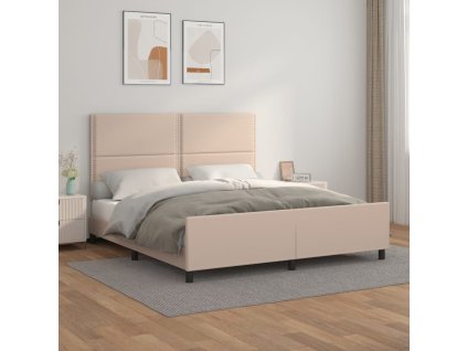 Rám postele s čelem cappuccino 180x200 cm umělá kůže 3125529