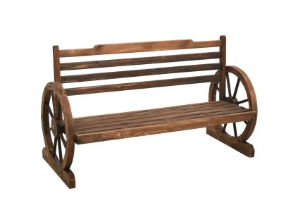 Zahradní lavice 142 cm masivní jedlové dřevo 313891