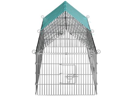 10433 4 venkovni vybeh pro kraliky 180 75 75 cm s modrou strechou