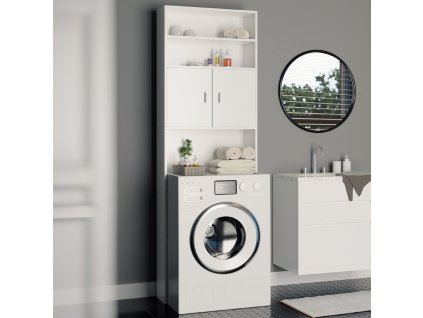 10493 4 skrin nad pracku 185 63 20 cm bila