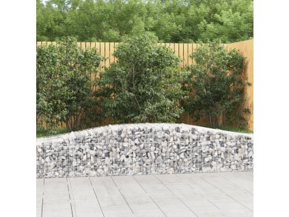 Klenuté gabionové koše 25 ks 400x50x40/60 cm pozinkované železo 3145928